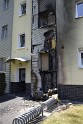 Rollerbrand dann Feuer 1 Fassadenbrand Koeln Gremberg Kroppergasse P09